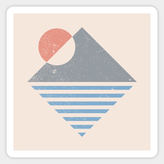 Mountain Sunset Sticker by Vanphirst